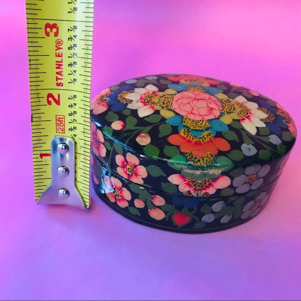 Vintage multicolored hand made and painted box